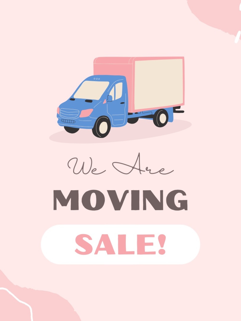 Moving Sale! Everything 10-30% Off! Send Offers!